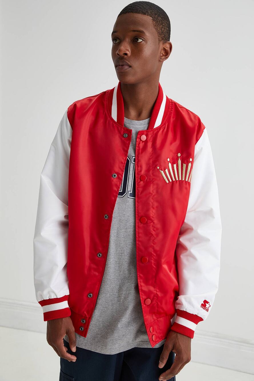 New Urban Outfitters Starter X Budweiser Crown Satin Jacket $170 MEDIUM